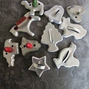 Vintage Silver Cookie Cutters Set